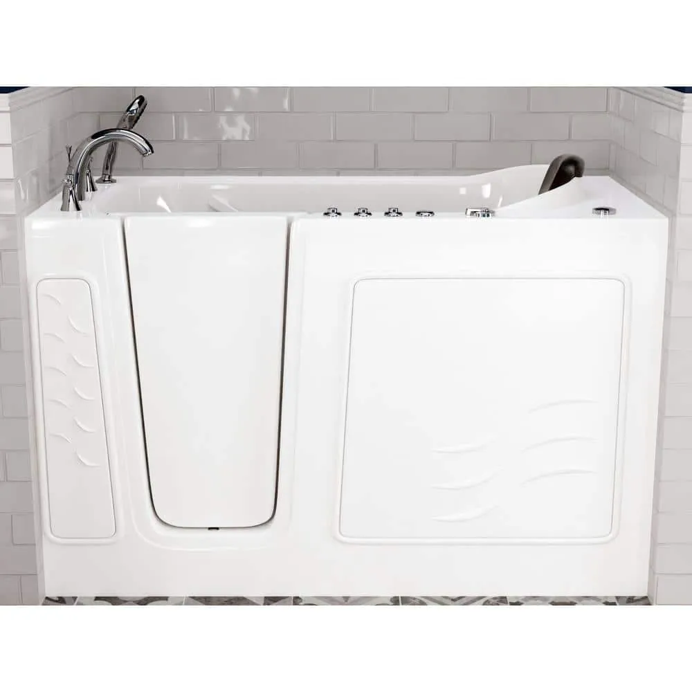 Universal Tubs Safe Premier 52.75 in. x 60 in. x 26 in. Left-Drain Walk-In Air and Whirlpool Bathtub in White, photo 15 of 17