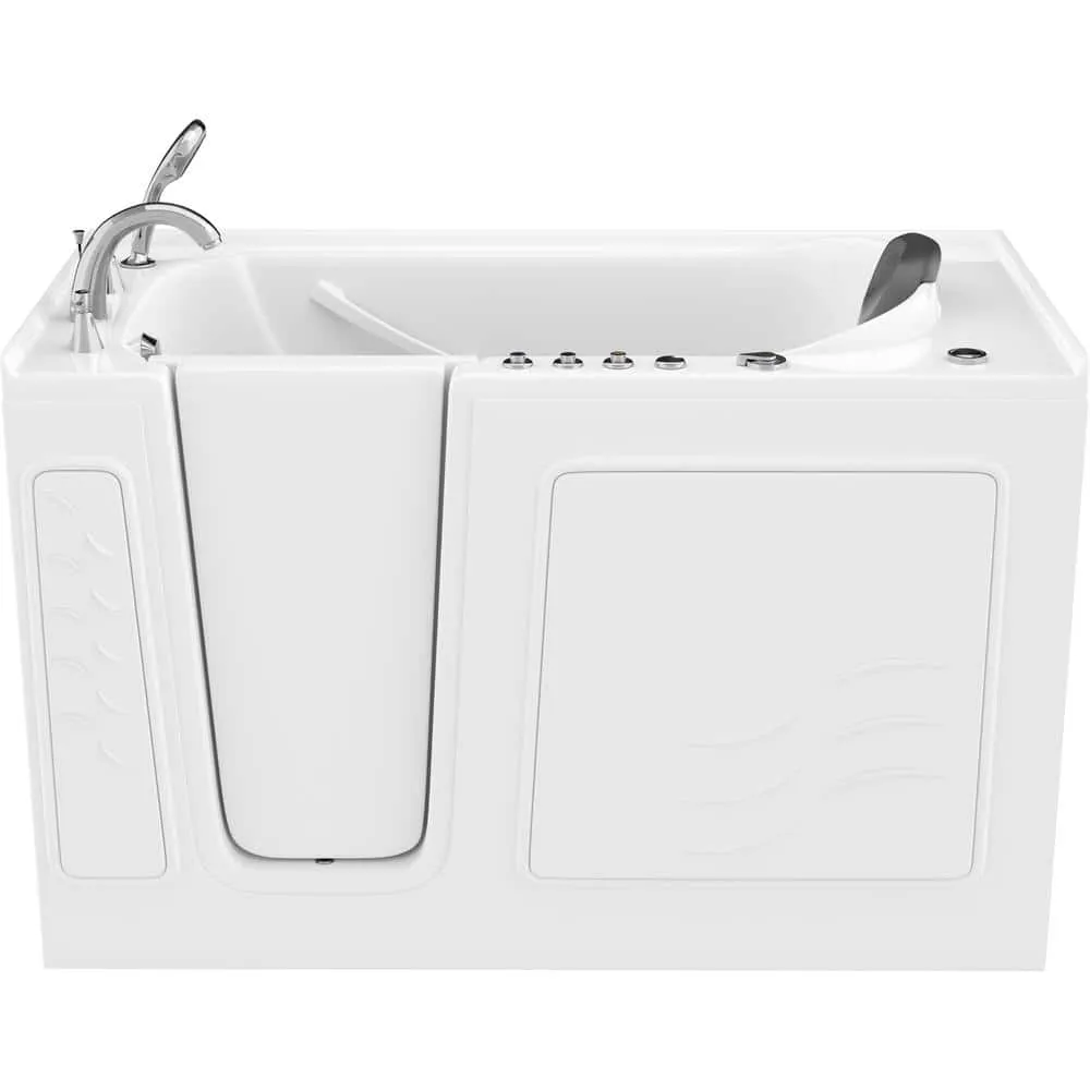 Universal Tubs Safe Premier 52.75 in. x 60 in. x 26 in. Left-Drain Walk-In Air and Whirlpool Bathtub in White, photo 17 of 17