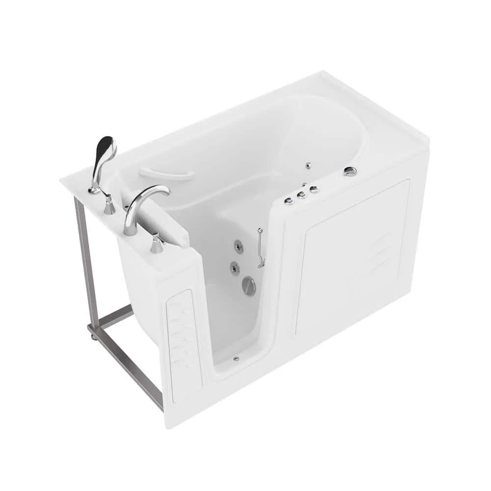 Universal Tubs Step-In 59.6 in. Walk-In Whirlpool Bathtub in White with 1.6 GPF Single Flush Toilet, photo 10 of 17