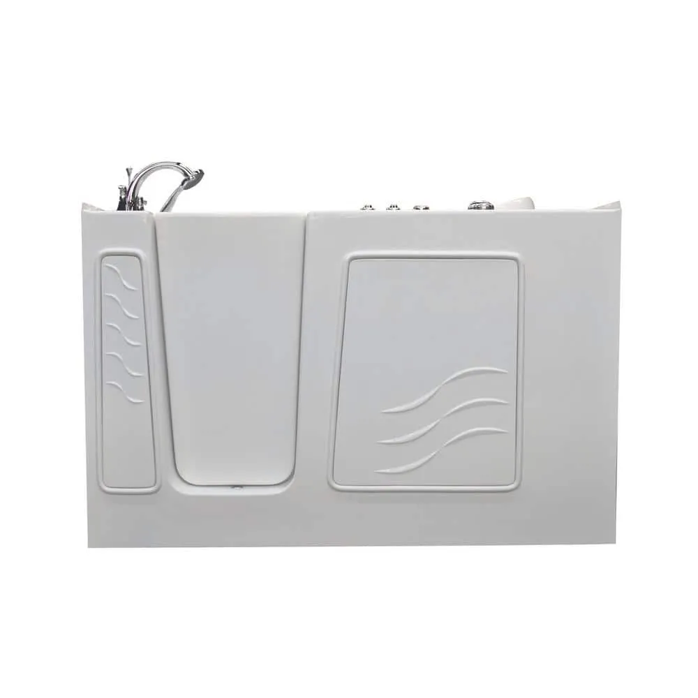 Universal Tubs HD Series 60 in. Left-Drain Walk-In Whirlpool Bathtub in White with 1.28 GPF Smart Toilet Combo, photo 14 of 16