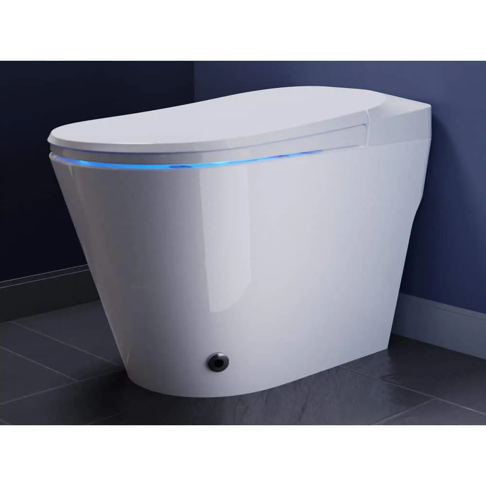 Universal Tubs HD Series 60 in. Left-Drain Walk-In Whirlpool Bathtub in White with 1.28 GPF Smart Toilet Combo, photo 16 of 16