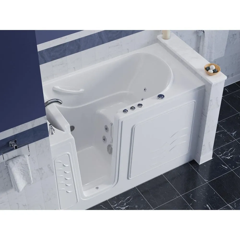 Universal Tubs Step-In 59.6 in. Walk-In Whirlpool Bathtub in White with 1.6 GPF Single Flush Toilet, photo 12 of 17