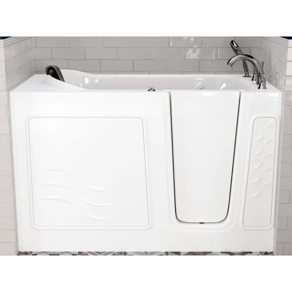 Universal Tubs Safe Premier 59 in. Right-Drain Walk-In Air Jetted Bathtub in White with Fast-Filling Faucet, photo 9 of 10