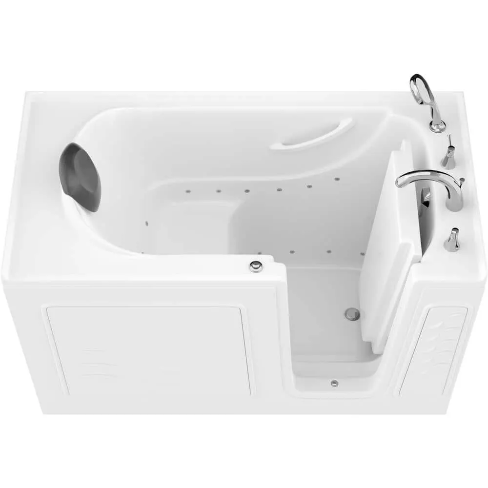 Universal Tubs Safe Premier 59 in. Right-Drain Walk-In Air Jetted Bathtub in White with Fast-Filling Faucet, photo 4 of 10