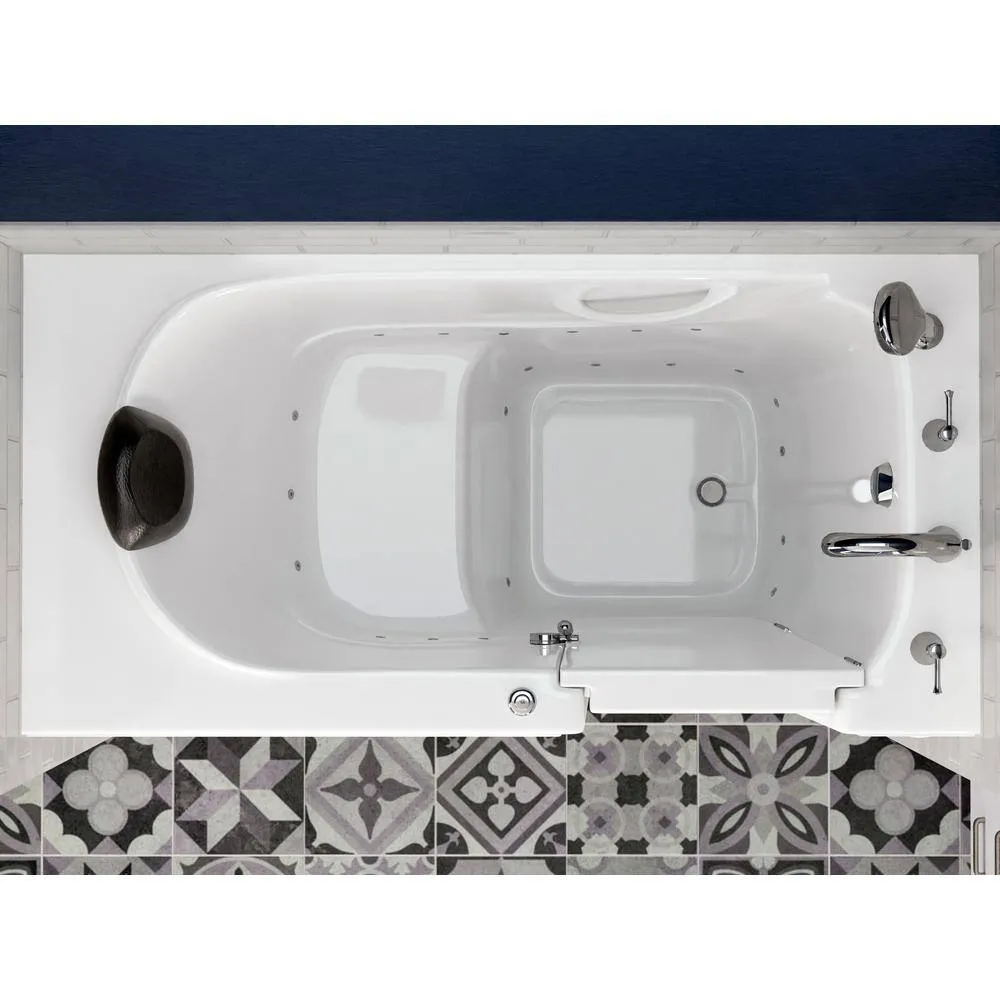 Universal Tubs Safe Premier 59 in. Right-Drain Walk-In Air Jetted Bathtub in White with Fast-Filling Faucet, photo 6 of 10