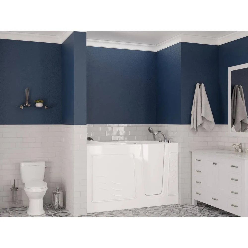 Universal Tubs Safe Premier 59 in. Right-Drain Walk-In Air Jetted Bathtub in White with Fast-Filling Faucet, photo 5 of 10