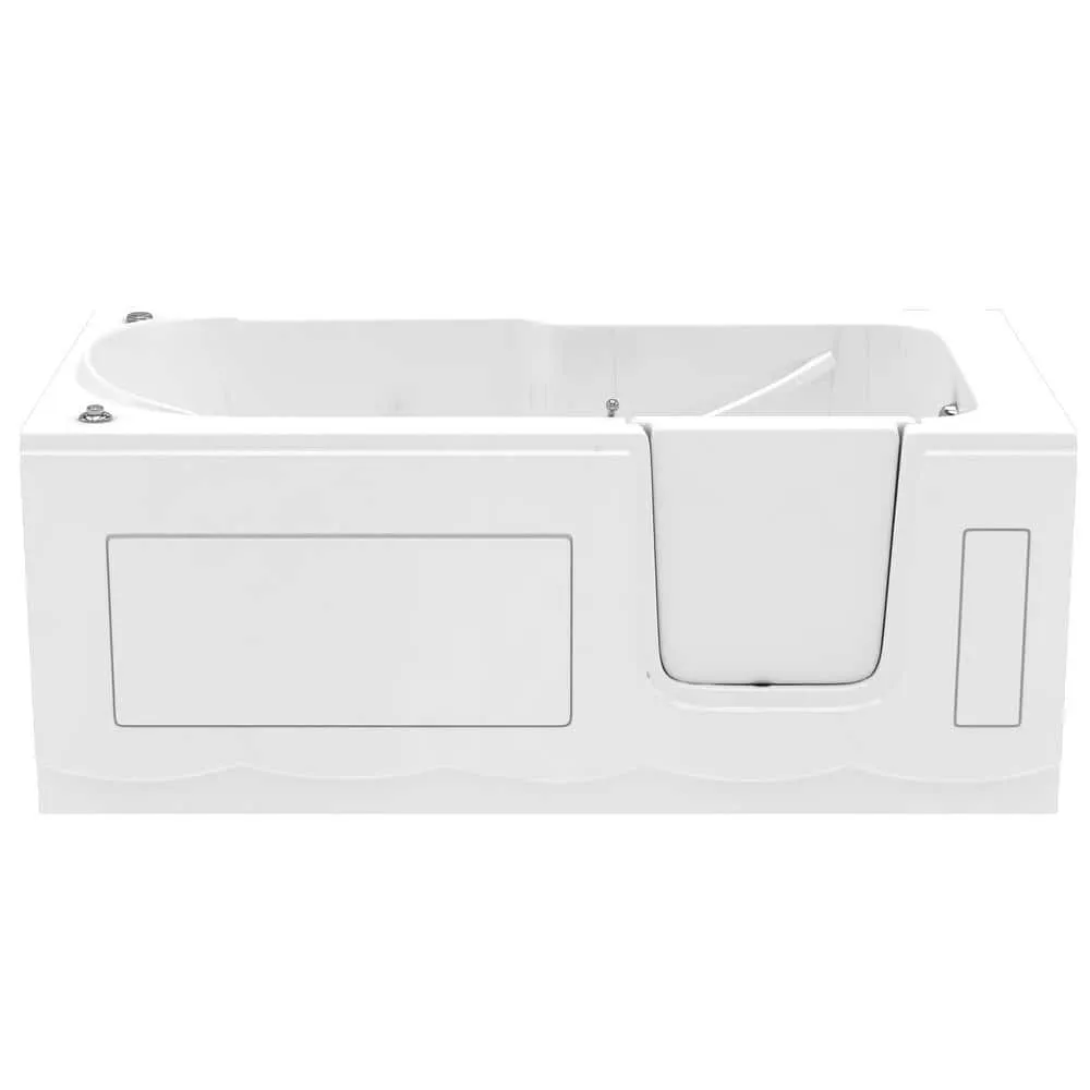 Universal Tubs Nova Heated Step-In 5 ft. Walk-In Whirlpool Bathtub in White with Chrome Trim, Right Drain, photo 14 of 15