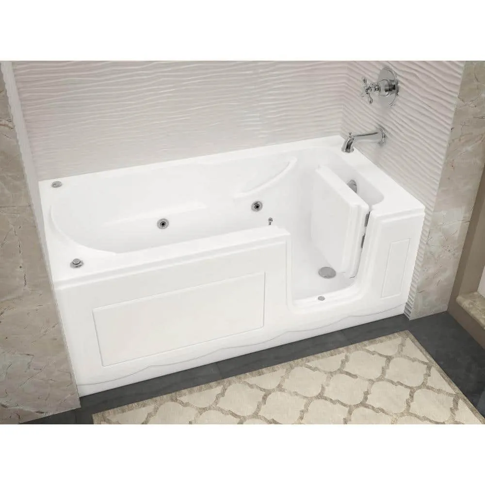 Universal Tubs Nova Heated 60 in. Walk-In Whirlpool Bathtub in White with Chrome Trim, Right Drain, photo 20 of 23