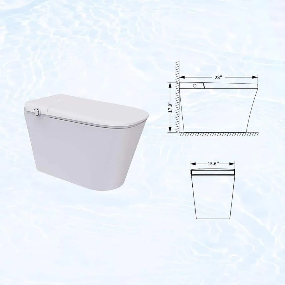 UPIKER 12" 1-piece Smart Elongated Toilet with Heated Seat and Auto Flush, photo 4 of 10