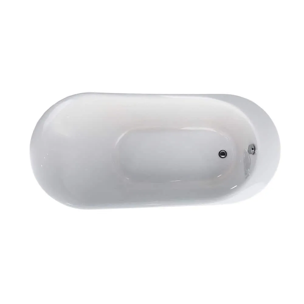 Vanity Art Nimes 70 in. Acrylic Flatbottom Left Bathtub in White, photo 2 of 9