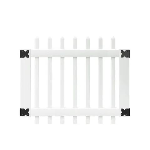 White Vinyl Chelsea Picket Fence Gate
