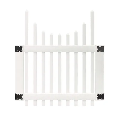 4 ft. White Vinyl Picket Fence Gate