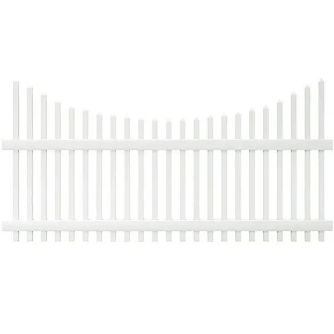 Scalloped Vinyl Picket Fence Panel