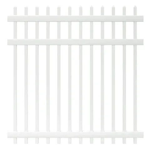 White Vinyl Spaced Picket Fence Panel