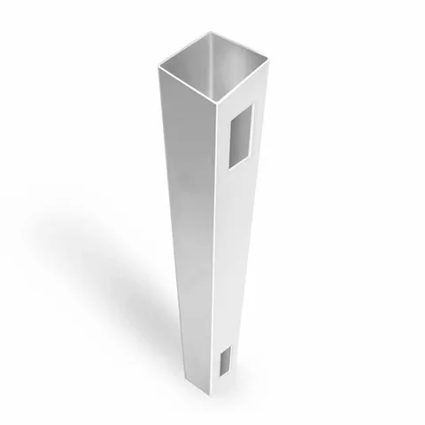 White Vinyl Fence End Post