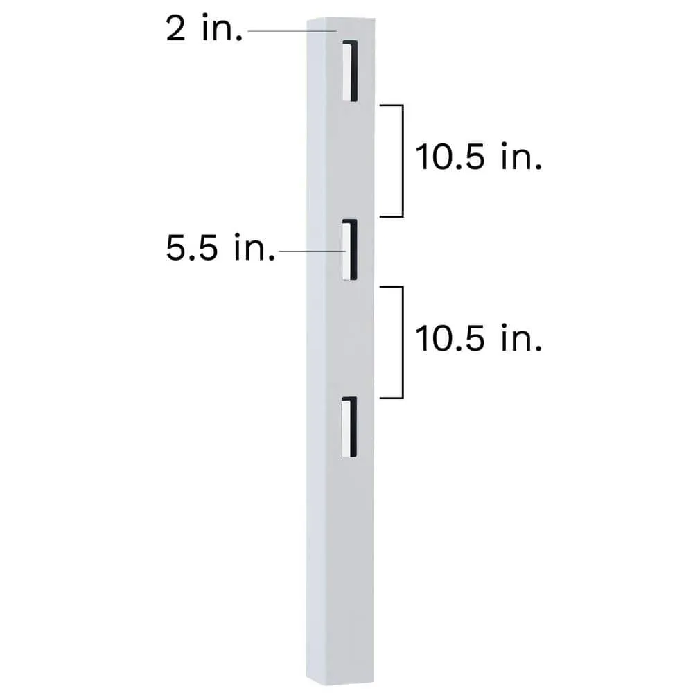 Veranda 5 in. x 5 in. x 7 ft. Tan Vinyl Ranch 3-Rail Fence Line Post, photo 3 of 8