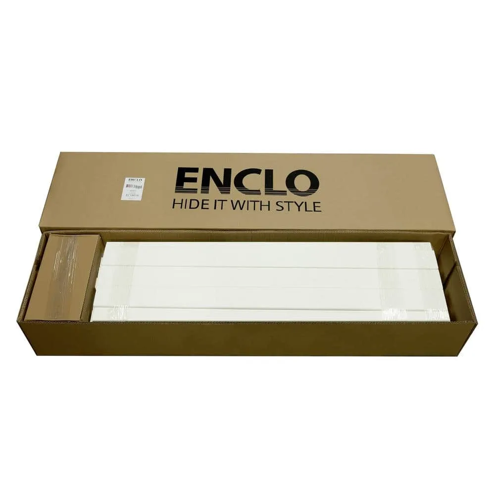 Enclo Privacy Screens Hartford 4ft White Vinyl Privacy Screen, No-Dig A/C Unit Hider, photo 10 of 11
