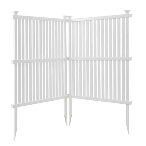 White Vinyl Privacy Screen Panels Kit