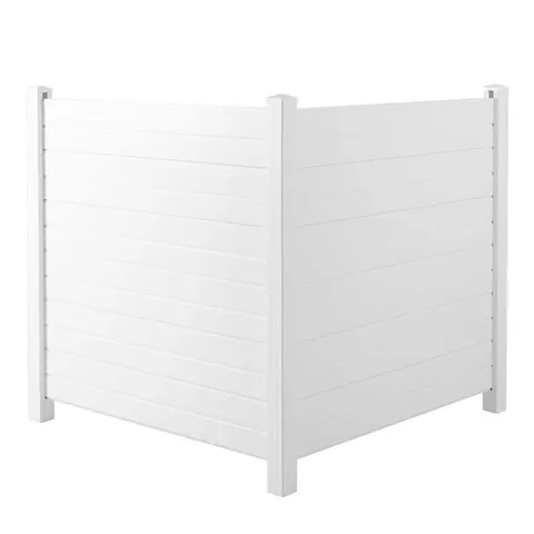 White Vinyl Privacy Fence Panels Kit 50 × 50 in