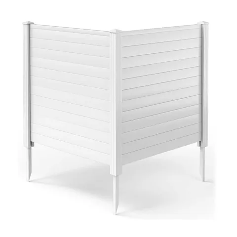 White PVC Outdoor Privacy Fence Panel