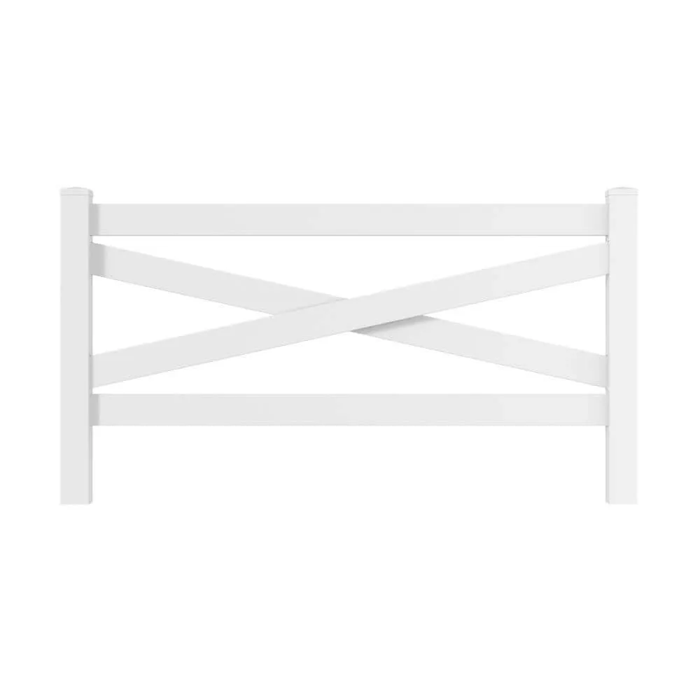 Veranda 1-1/2 in. x 5-1/2 in. x 8 ft. Tan Vinyl Ranch Fence Rail, photo 4 of 7