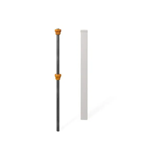 No-Dig White Vinyl Fence Post, 4ft