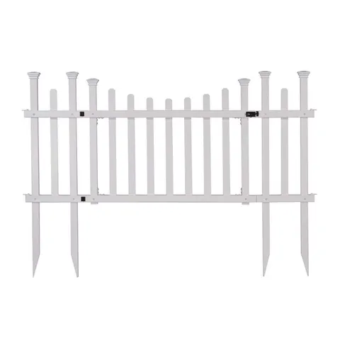 White Vinyl Fence Gate with Wings