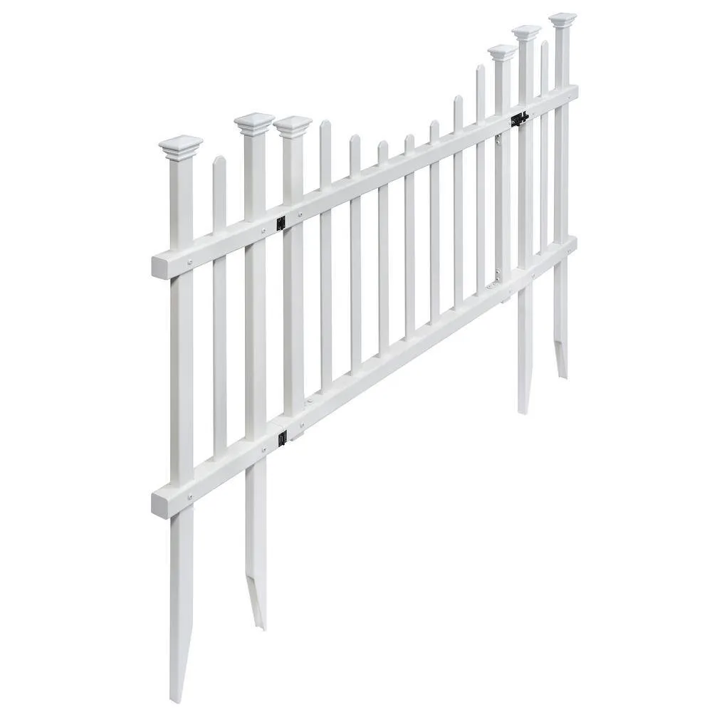Zippity Outdoor Products 5 ft. W x 2.5 ft. H White Vinyl Washington Fence Gate Kit, photo 5 of 9