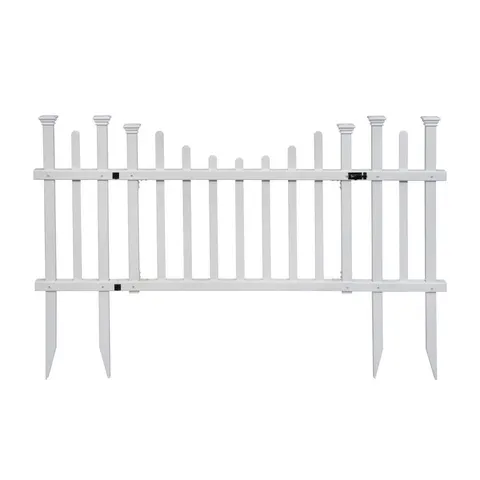 Vinyl Fence Gate Kit with Decorative Wings