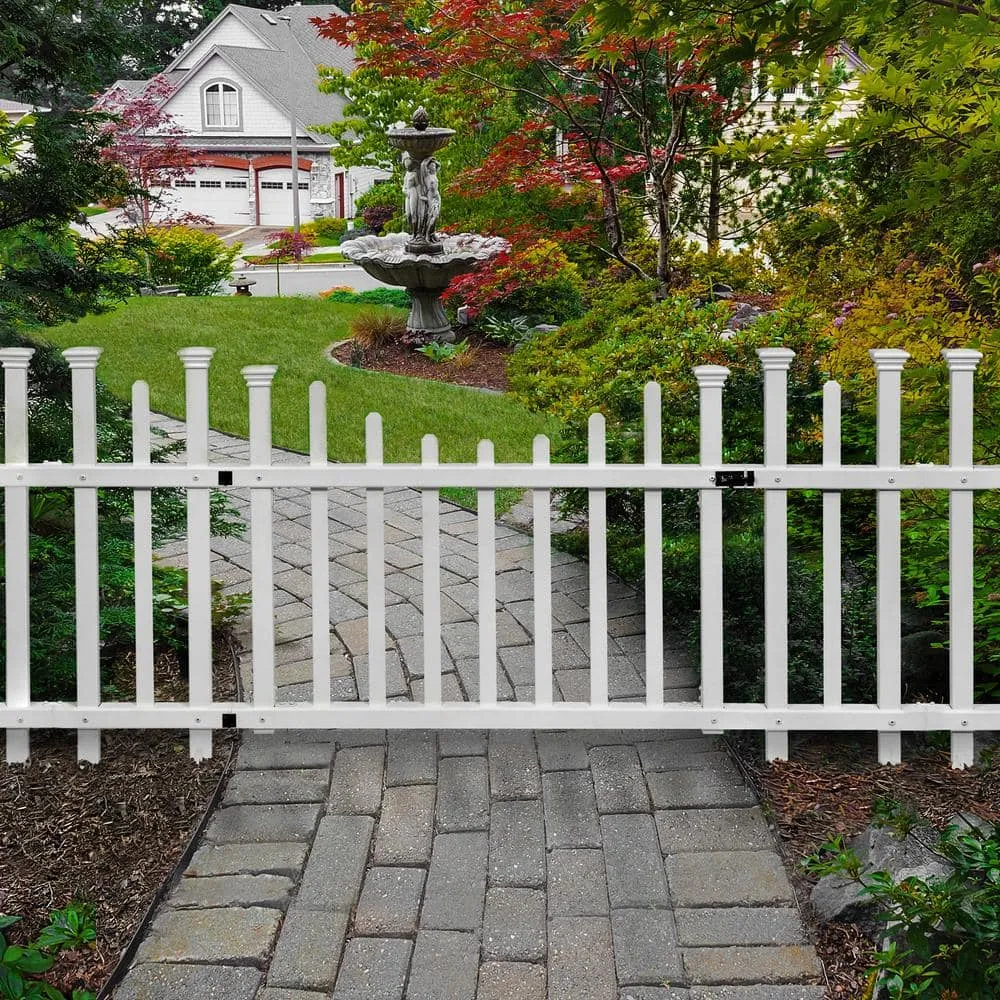 Zippity Outdoor Products 5 ft. W x 2.5 ft. H White Vinyl Washington Fence Gate Kit, photo 2 of 9