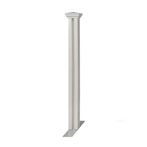 Hinged White Vinyl Portable Fence Post