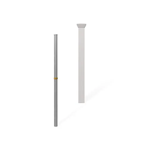 No-Dig Vinyl Fence Post with Cap