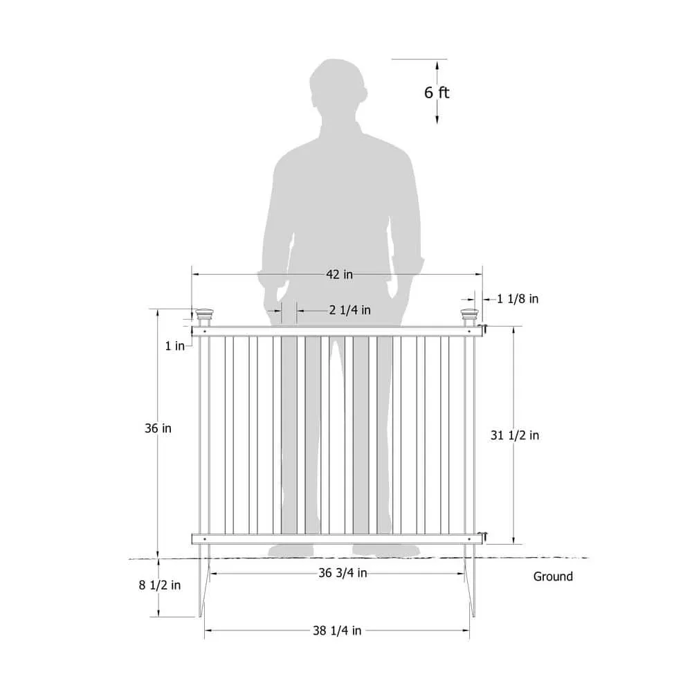 Zippity Outdoor Products Baskenridge No-Dig Vinyl Garden Picket Fence Panel Kit, 2-Pack, photo 3 of 8