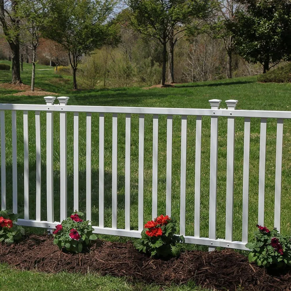 Zippity Outdoor Products Baskenridge No-Dig Vinyl Garden Picket Fence Panel Kit, 2-Pack, photo 5 of 8