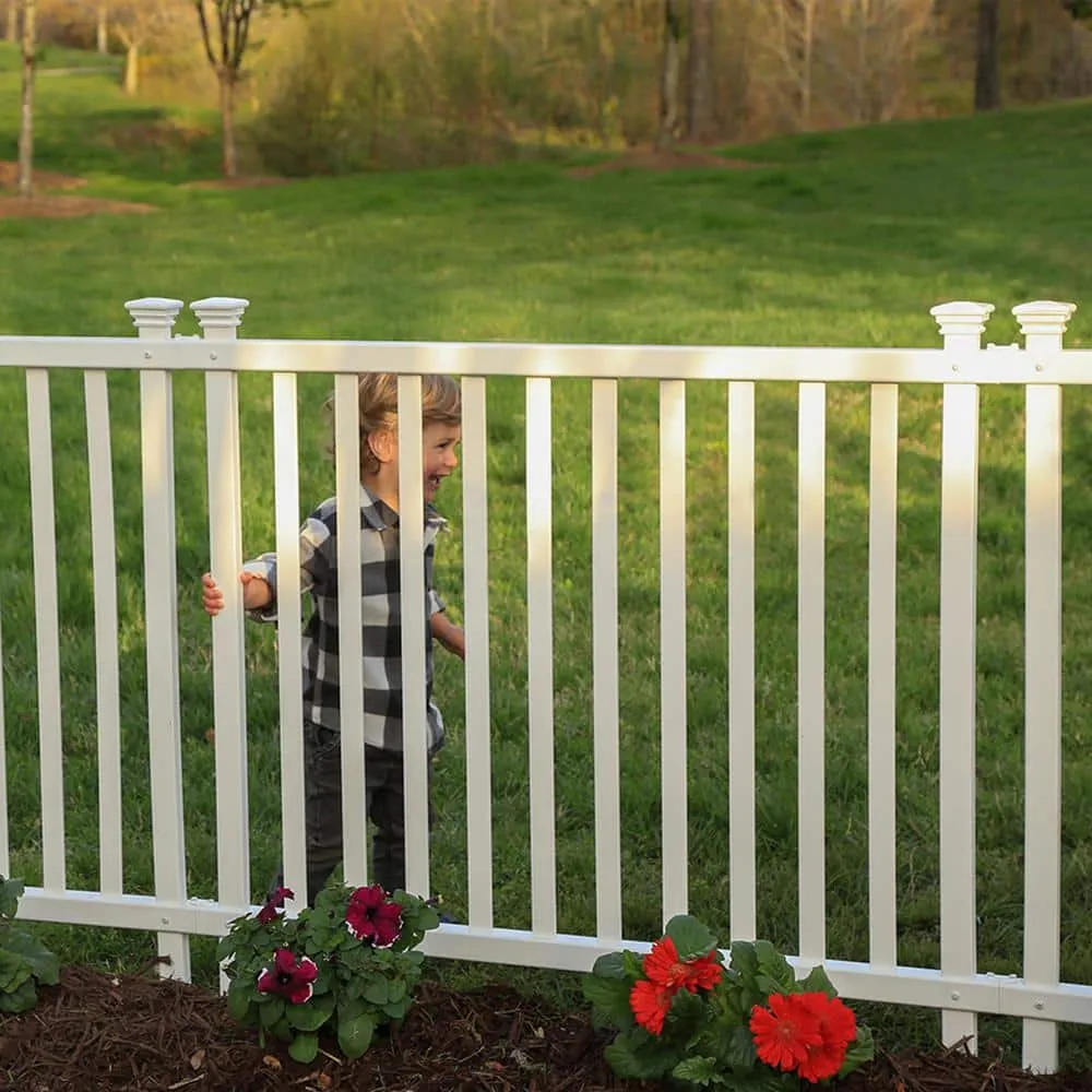 Zippity Outdoor Products Baskenridge No-Dig Vinyl Garden Picket Fence Panel Kit, 2-Pack, photo 2 of 8