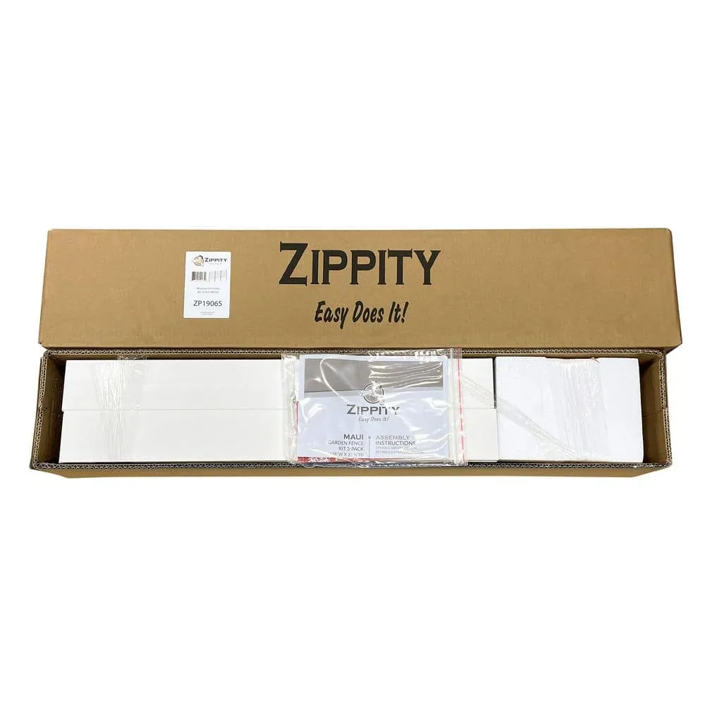 Zippity Outdoor Products Maui No-Dig White Vinyl Garden Fence Kit (3-Panels), photo 4 of 11