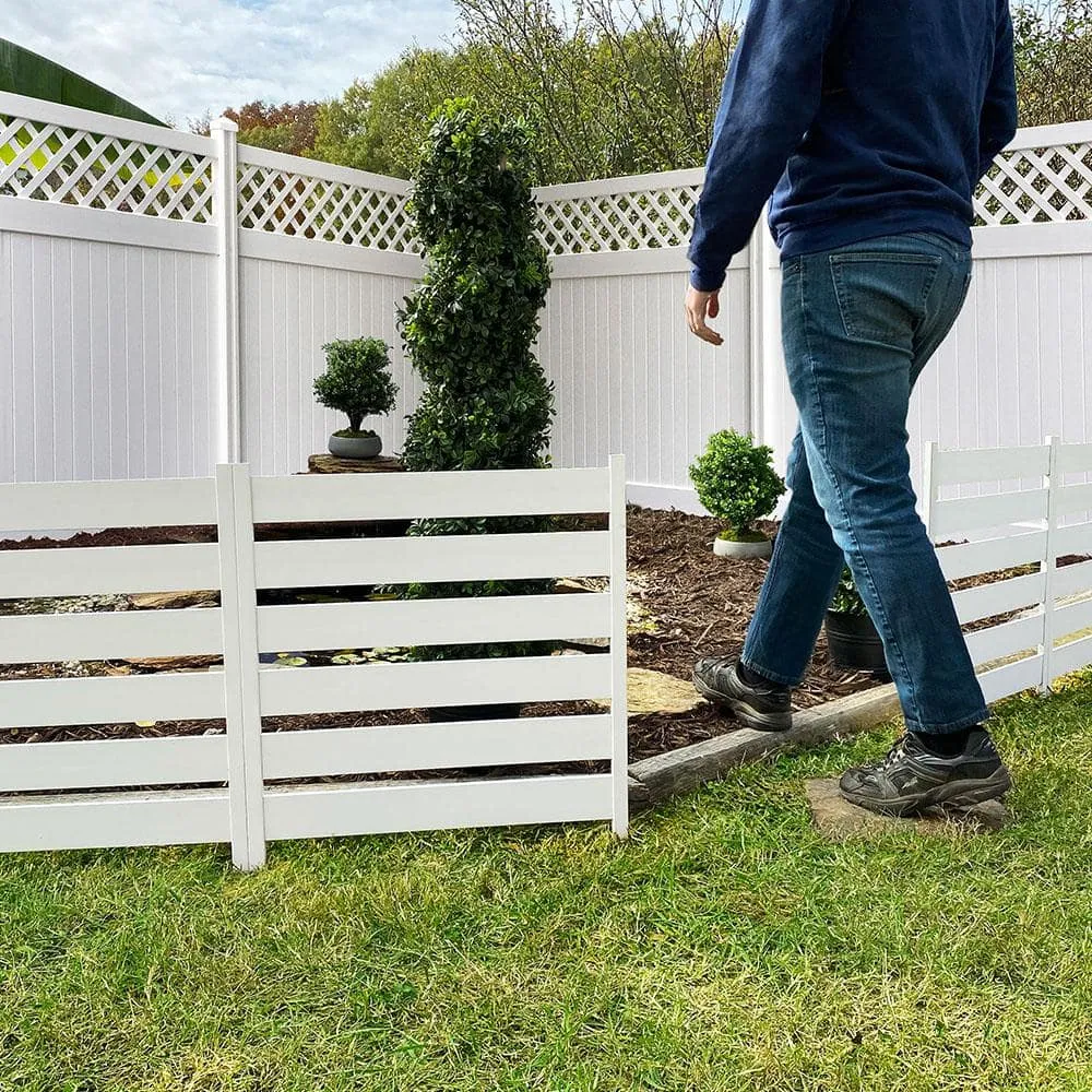 Zippity Outdoor Products Maui No-Dig White Vinyl Garden Fence Kit (3-Panels), photo 2 of 11