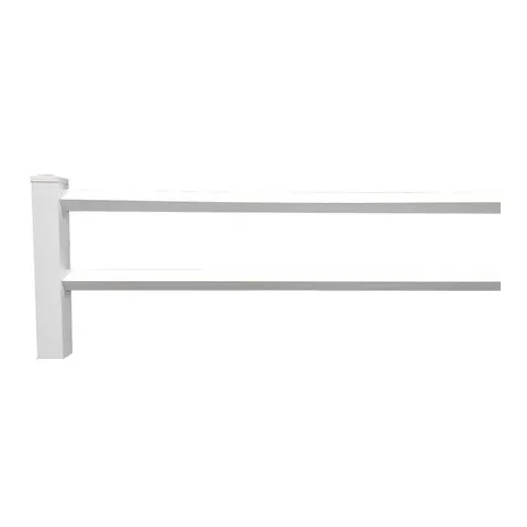 2-Rail Diamond White Vinyl Fence Panel