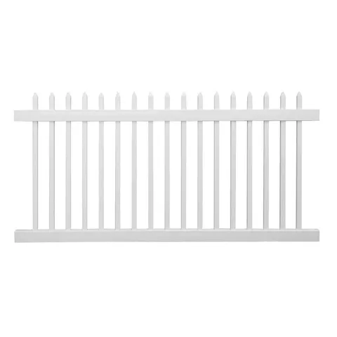 White Vinyl Picket Fence Panel Kit