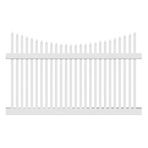 5x8 White Vinyl Picket Fence Kit