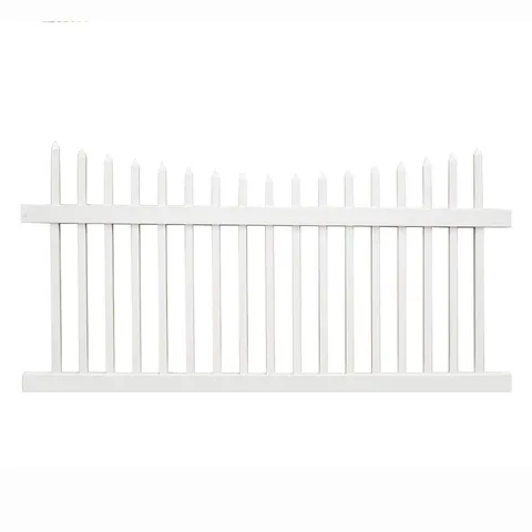 Stratford White Vinyl Picket Fence Panel Kit