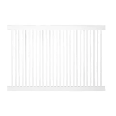 Williamsport White Vinyl Pool Fence Panel