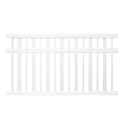 White Vinyl Pool Fence Panel
