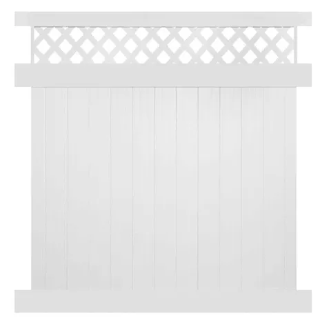 Ashton White Vinyl Privacy Fence Panel Kit