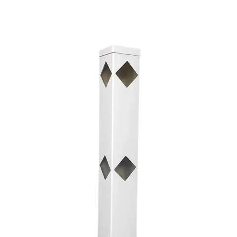 White Vinyl Fence Corner Post