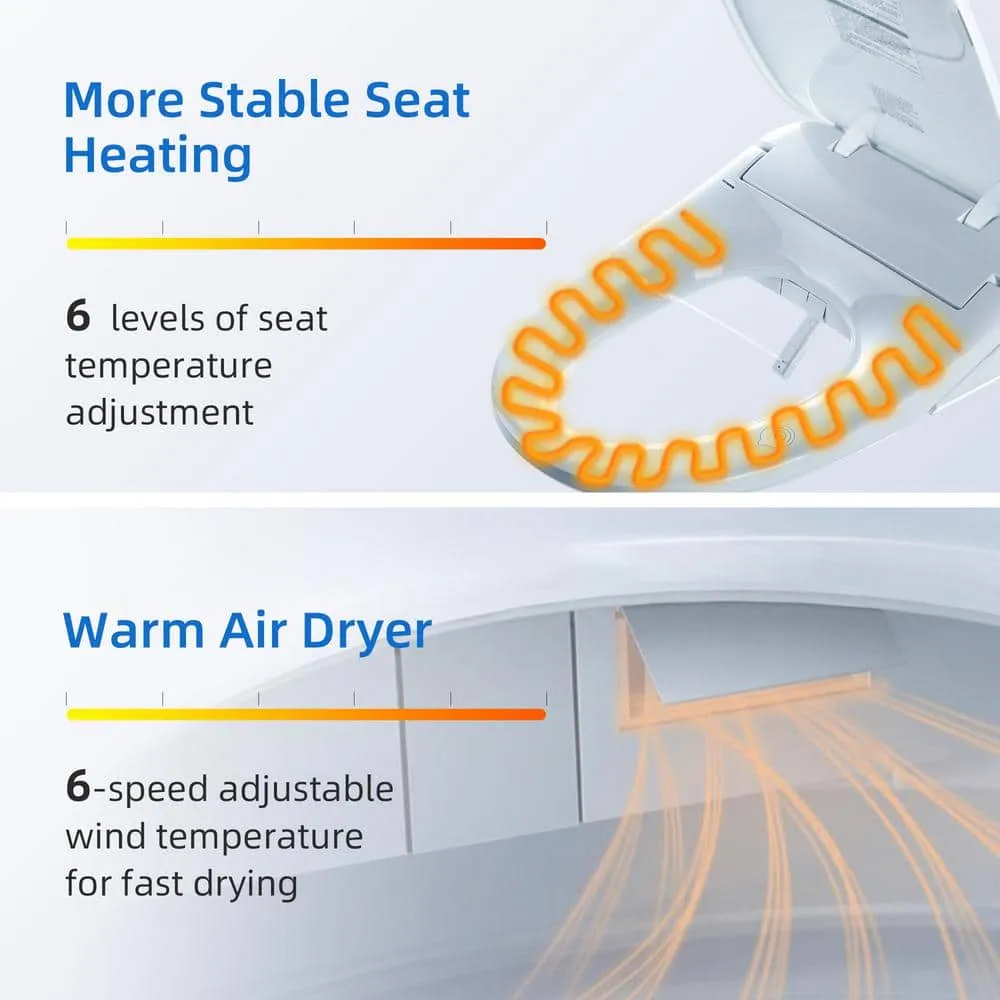 WOODBRIDGE Electric Plug-In Elongated Bidet Toilet Seat with Auto-Features, photo 8 of 10