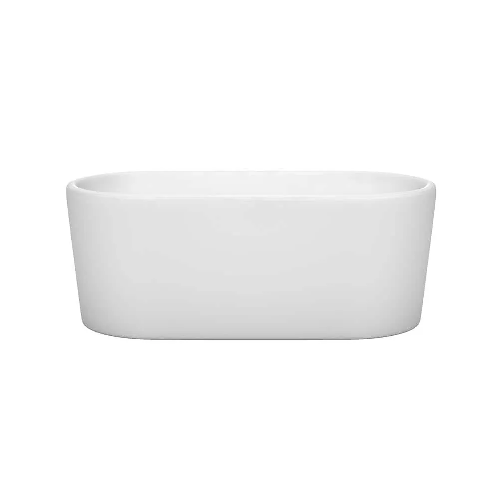Wyndham Collection Ursula 59 in. Acrylic Freestanding Bathtub with Matte Black Trim, photo 2 of 7