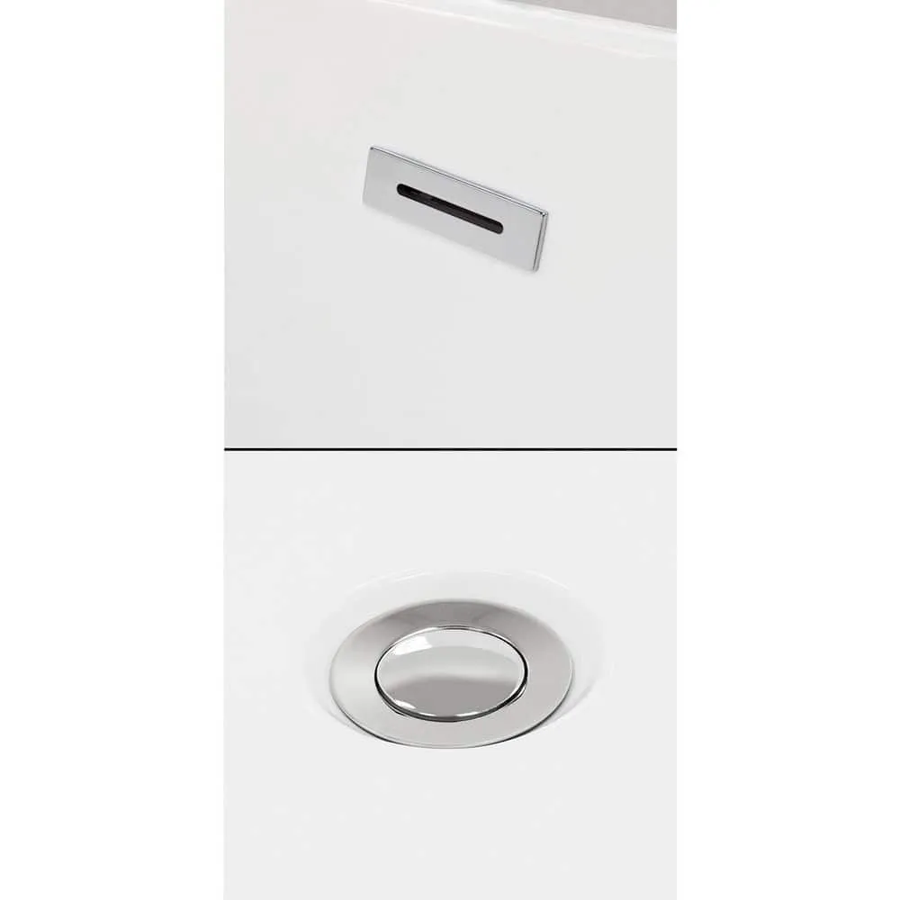 Wyndham Collection Grayley 60" x 32" Alcove Soaking Bathtub with Left Drain and Chrome Trim, photo 5 of 7