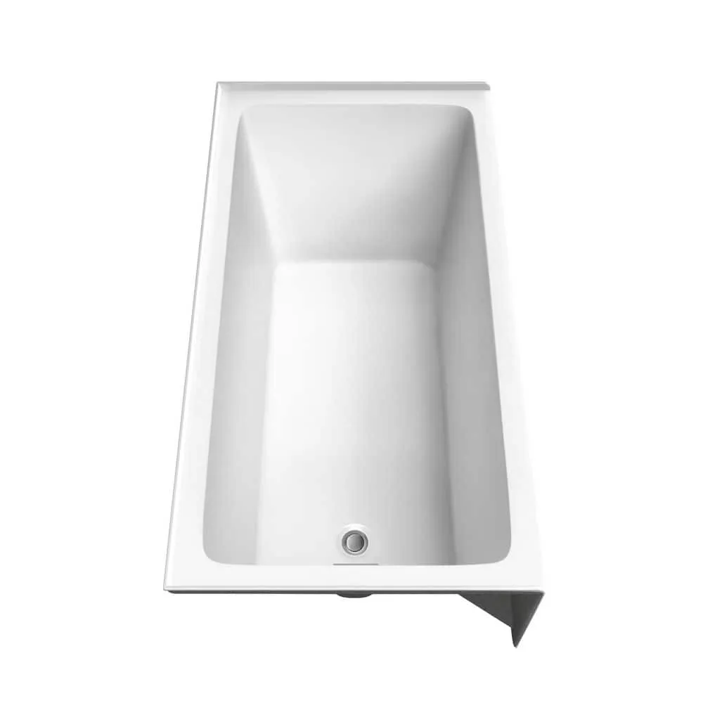 Wyndham Collection Grayley 60" x 32" Alcove Soaking Bathtub with Left Drain and Chrome Trim, photo 3 of 7