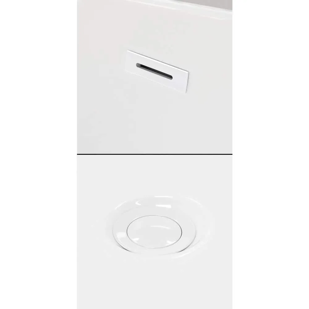 Wyndham Collection Brooklyn 60 in. Acrylic Freestanding Bathtub in White with Shiny Trim, photo 6 of 7